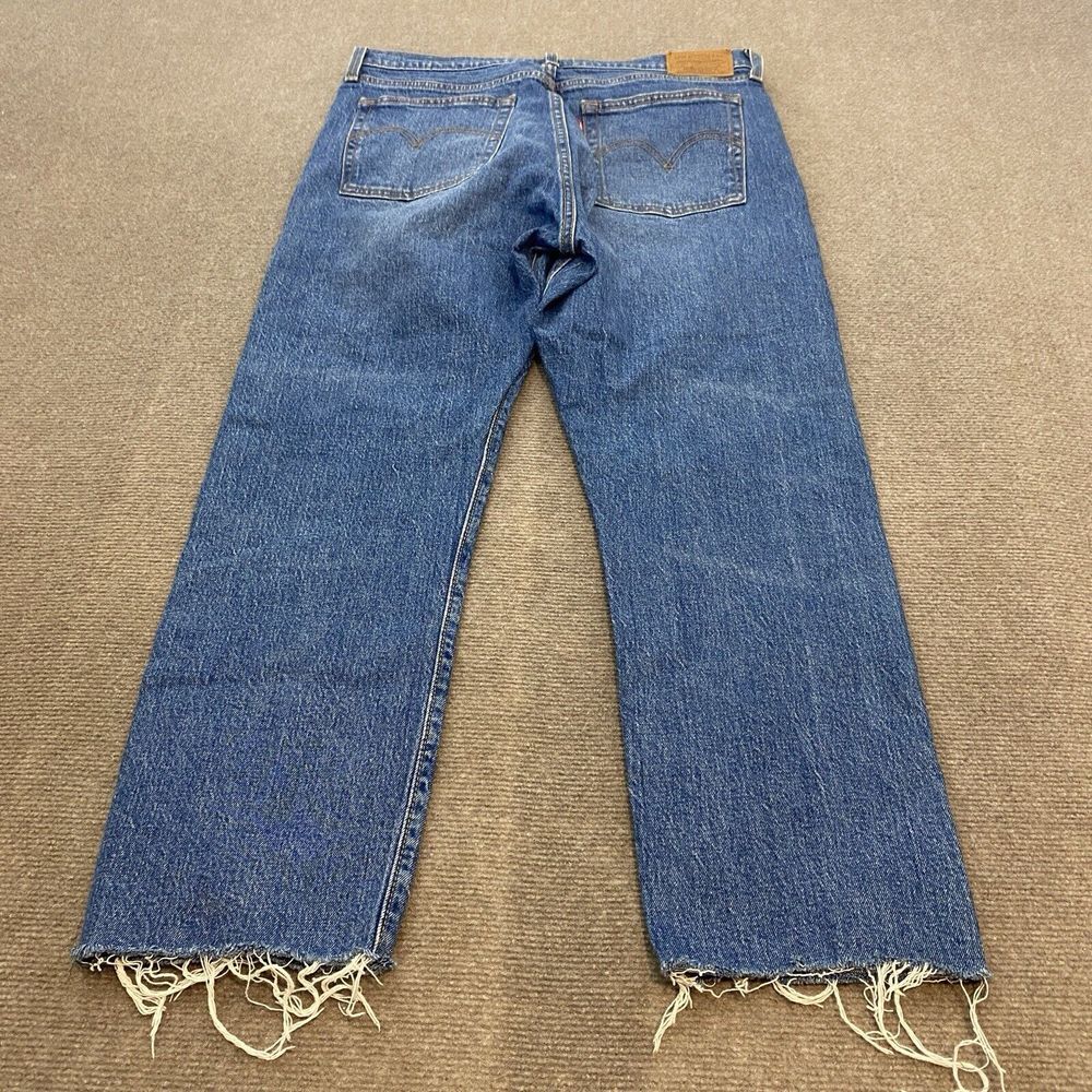 Levi's Premium Wedgie Jeans Women's 31 Big E Button Fly Straight Leg Raw Hem